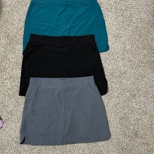 3 large 32 degrees Women's Skorts set - Teal, Black, Gray/blue